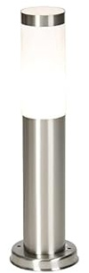 Qazqa Modern außen Pollerleuchte, Wegeleuchte, Pollerlampe für den Garten - Rox - Silber Farbe, max. 20W, Geeignet für LED, 45cm, IP44
