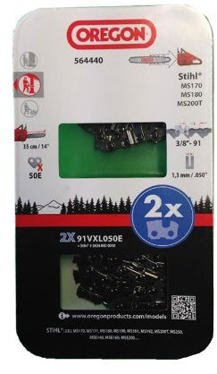 Oregon Sägeketten Doppelpack 95VPX056E – 56 Treibglieder, .325 Zoll, 1,3 mm – Hochleistungsketten für präzises Schneiden, effiziente Schnitte und längere Haltbarkeit