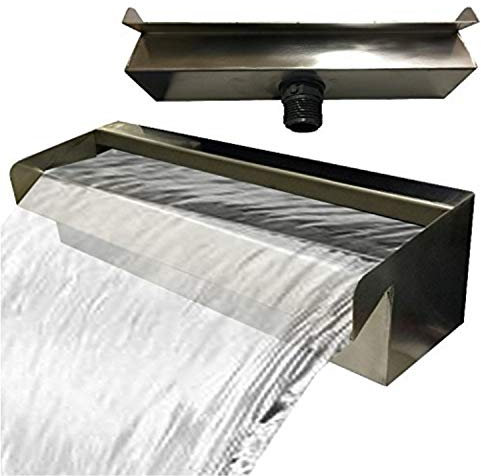 Kaminbau Mierzwa Edelstahl V2A Wasserfall Wasserspiel Kaskade - Made in Germany - 60 cm