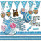 Deko Oktoberfest Party Basic Set - Oktoberfestdeko im Raute Design in blau weiß für die bayrische Wiesn Party oder das zünftige Oktoberfest