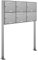 AL Briefkastensysteme 6er Edelstahl Standbriefkasten rostfrei als 6 Fach Briefkastenanlage DIN A4 in Postkasten Briefkasten Design modern