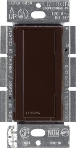 Lutron Maestro 8-Amp Multi-Location Companion Switch | Not for Standalone Use | MA-AS-BR | Brown