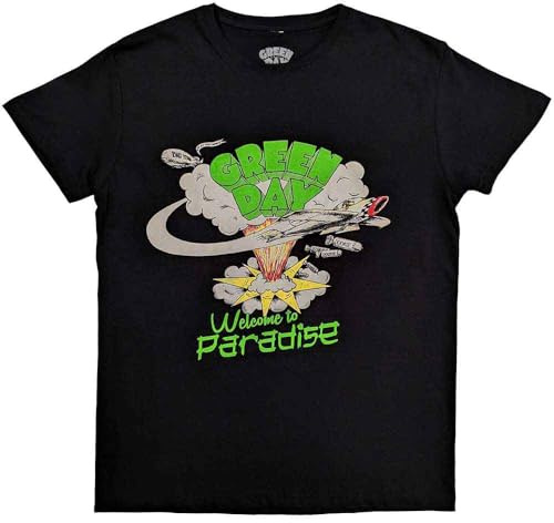 Green Day Men's Welcome to Paradise T-Shirt XX-Large Black