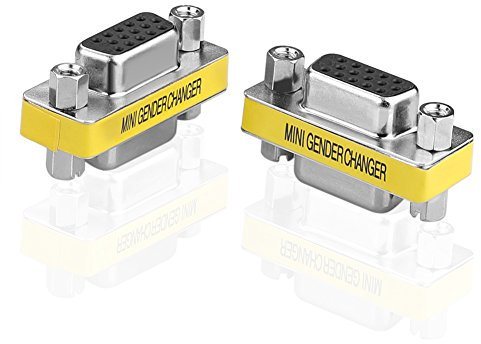 Sienoc Gender Changer HD15F HD15F 15 Pin VGA SVGA Monitor D-SUB Geschlecht Konverter Buchse auf Buchse 2 Stück