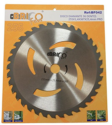 Bricoferr BF042 - Disco cuchilla de Widia con 36 puntas para desbrozadora
