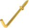 SupaFix - Pack Of 50 Approx Brass Shouldered Square Dresser L Hooks 25MM 1