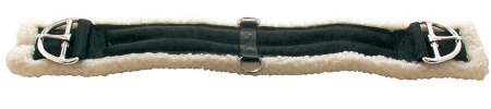 PFIFF Westernsattelgurt mit Fell, schwarz, 60 cm, 005260-60-60