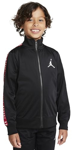 Jordan Schwarzer Trikot-Jumpsuit für Kinder, Schwarz/Weiß/Rot, 6-7 Jahre
