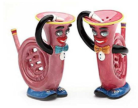 Gall&Zick Salz- & Pfefferstreuer Instrumente Lustig bunt Keramik (Horn/Trompete)
