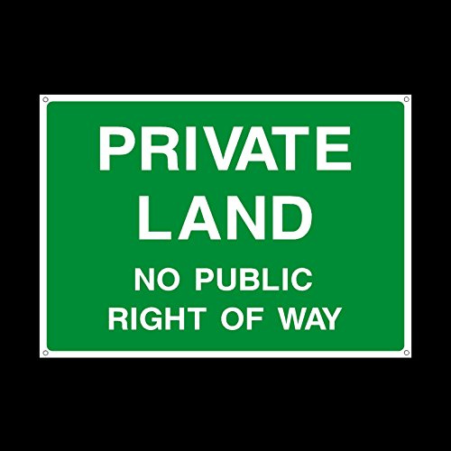 private Land n. pubblico diritto di modo cartello in plastica con 4 fori – personale solo/autorizzato/Keep out/oltre questo punto (CA51)