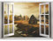murando 3D WANDILLUSION Wandbild Boot Landschaft Fototapete Poster XXL Fensterblick Vlies Leinwand Panorama Bilder Dekoration Natur See Wald 210x150 cm c-A-0109-c-a