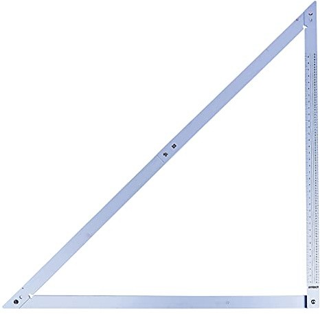 Amtech - Folding Square, Aluminium body with 90° & 45° angles, Metric & inch graduations, Canvas storage bag, 1 200 mm / 48 in