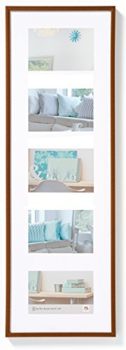 walther design Bilderrahmen bronze 5X 10x15 cm Galerie mit Passepartout, New Lifestyle Kunststoffrahmen KV515J