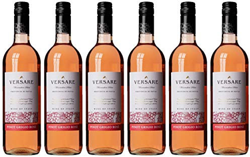 Versare Pinot Grigio Rose Wine, 6 x 750ml