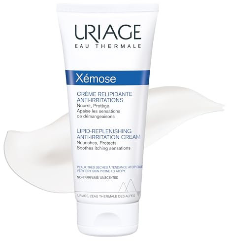 Uriage Xemose Lipid-Aufbauende Anti-Reizungscreme 200ml - Sehr trockene Haut mit Neigung zu Atopie, Creme für Gesicht & Körper - Lindert sofort Juckreiz und sorgt für lang anhaltenden Komfort