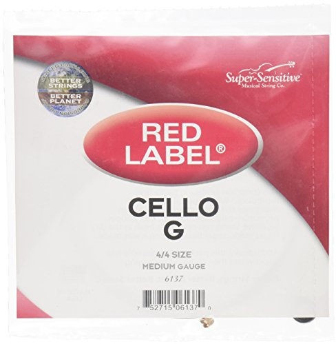 Super Sensitive Red Label 6137 Cello G String, 4/4
