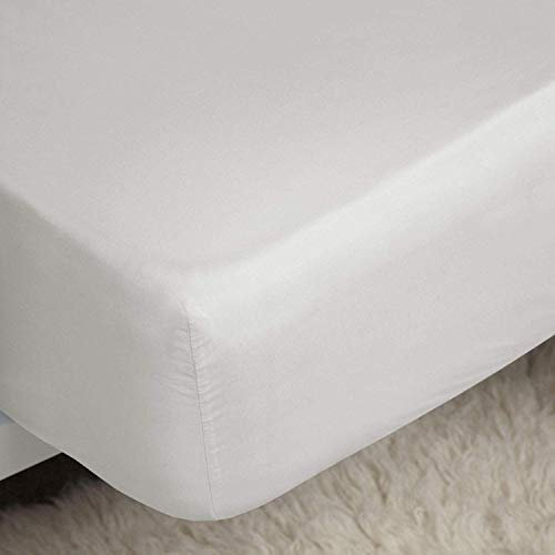 Belledorm 200 Thread Count 100% Egyptian Cotton 12 Inch Deep Fitted Sheet, White, Super King
