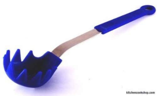 Nudellöffel - Spaghettilöffel - Pastalöffel - Silikon & Edelstahl - 6 cm x 8 cm - 30,5 cm lang