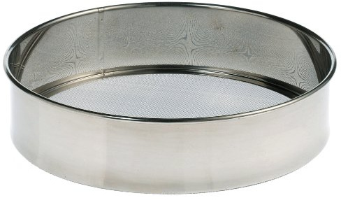 Combrichon NC014 1 Piece Stainless Steel Sieve | Fine mesh filters out small particles, ensuring smooth sauces and clear broths in busy commercial kitchens.