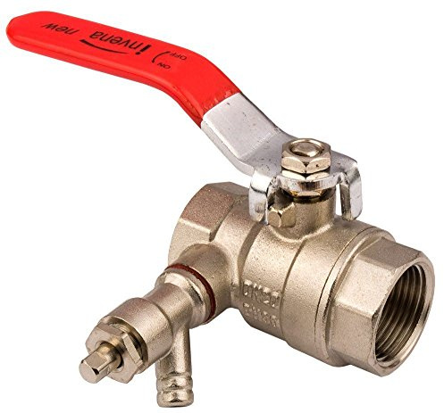 Lever Inline Water Ball Valve 3/4 inch BSP Female Thread with Drain Valve