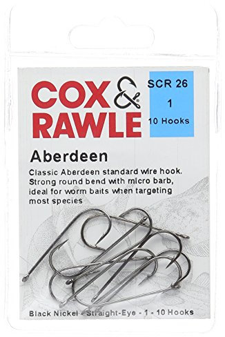 Cox & Rawle Aberdeen Sea Fishing Worm Hook - Black Size 1