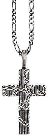 cai Herren Anhänger mit Kette 925/- Sterling Silber 55cm Matt ohne Stein Silbergrau 132250531-55