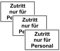 3 Hinweisschilder Türschilder Zutritt nur für Personal 250 x 150 mm Aufkleber selbstklebende Folie Türaufkleber