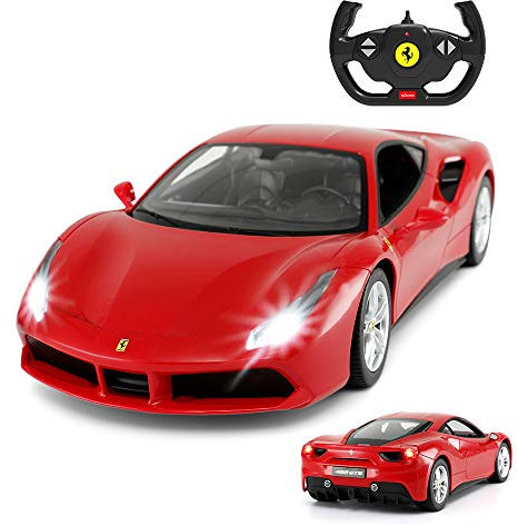 RASTAR Ferrari Toy Cars, Ferrari 1:14 Ferrari 488 GTB Remote Control R/C Cars for Boys Kids RC Car Ferrari, Red, Gifts for Kids Boys