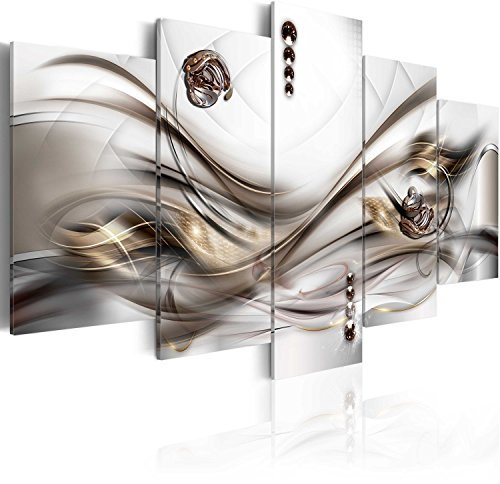 B&D XXL - Quadro 200x100 cm 5 Pezzi - Stampa su Tela in TNT Tessuta XXL Grande - Quadri Moderni Componibili Camera da Letto Matrimoniale - Stampe da Parete Arte - Astratto