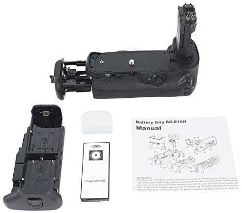 DSTE Remote Vertical Battery Grip Holder Compatible with Canon EOS 7D MARK II Digital SLR Camera as BG-E16H