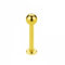 eeddoo Piercing Labret Lippen-Piercings Gold Edelstahl Stärke: 1,0 mm Länge: 6 mm