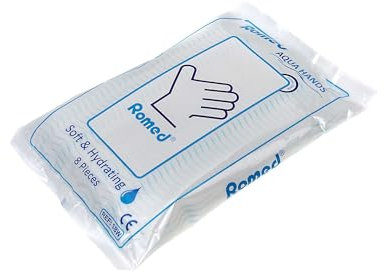 Feuchte Einmal Waschhandschuhe Waschlappen Babypflege Einmalwaschlappen Romed (12 Pack (96 Stück))