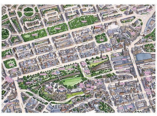 The Happy Puzzle Company - Jigraphy Cityscapes Edinburgh 1000 Pieces - Jigsaw Puzzles for Adults 1000