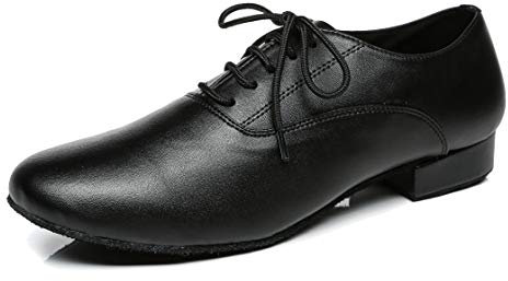 MINITOO Junge Herren Tanzschuhe Standard Latein Ballsaal Schuhe Tango Salsa Tanze Schuhe JF001 Schwarz EU 41