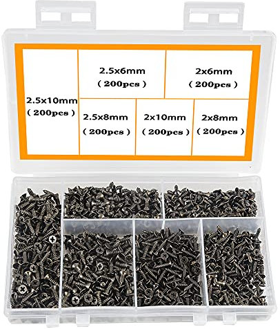 Kleine Schrauben für kleine Scharnier Antique Selbstschneiden Schrauben Multi-Purpose DIY Miniatur Schrauben Set Bronze1200pcs