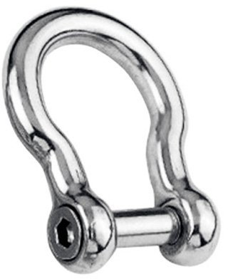 Yacht Steel Rundschäkel, geschmiedet, geschweifte Form, Innensechskant, 5mm