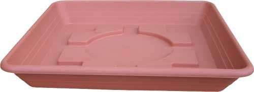 PP Plastic 027-40-02 Untersetzer Lara eckig, Terracotta, 40x40xH6 cm