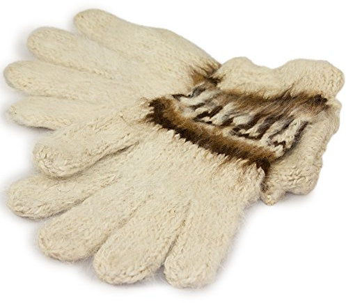 Tumia LAC 100% Alpaka Handschuhe - Handgefertigt in Bolivien - Weiß