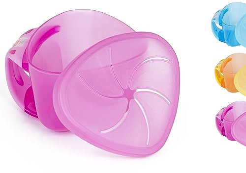 Vital Baby Snackbox/Greifbox/Snackschale mit Lamellendeckel und Griff für Kinder - Snack Becher als praktische Lösung um Snacks krümelfrei aufzubewahren, zu Hause und unterwegs