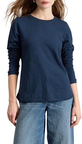 White Stuff Damen-Langarmshirt Clara – Must-Have für die Freizeit – Dunkelblau – Größe 46