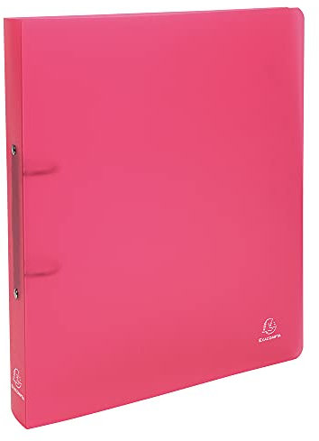 Exacompta 54369E Ringhefter Chromaline aus mittelfestem transluzentem Kunststoff 2 Ringe 40mm breit DIN A4 Plastikordner ideal für Büro und Schule 1 Stück Zufallsfarbe