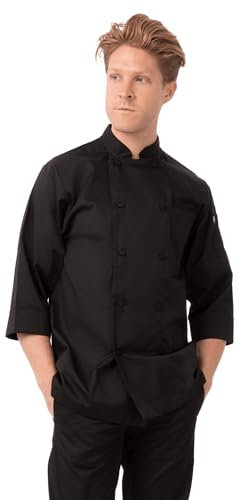 Chef Works Herren Marokko Kochmantel Kochjacke, Schwarz, XX-Large