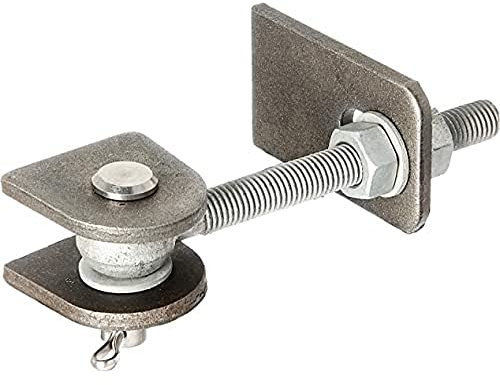 Alberts 417802 Torband | für 180° Öffnung | kurze Ausführung | feuerverzinkte Schrauben und Muttern, Bolzen und Splint aus Edelstahl | Gewinde M12