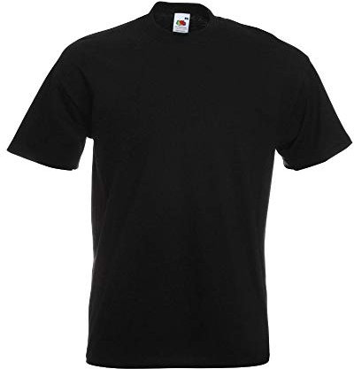 Fruit of The Loom Men's Short Sleeve T-Shirt - Black - 5XLarge