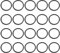 sourcing map 20St Metrische Nitrilkautschuk O-Ringe Dichtung, 24mm AD 20mm ID 2mm Breite