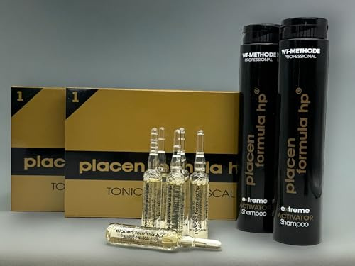 2x placen formula hp Nr.1 WT Methode Ampullen gegen Haarausfall + 2 x extreme ACTIVATOR Shampoo