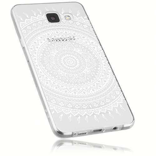 mumbi Hülle kompatibel mit Samsung Galaxy A5 2016 Handy Case Handyhülle mit Motiv Mandala weiss, transparent