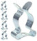 Merriway® BH01980 (5 Pcs) Tool Storage Terry Clip Spring Steel Bright Zinc Plated, 32 - 43mm (1.1/4 - 1.11/16 inch) - Pack of 5 Pieces