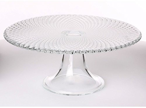 Edwanex Présentoir à gâteau en verre 27,5 cm