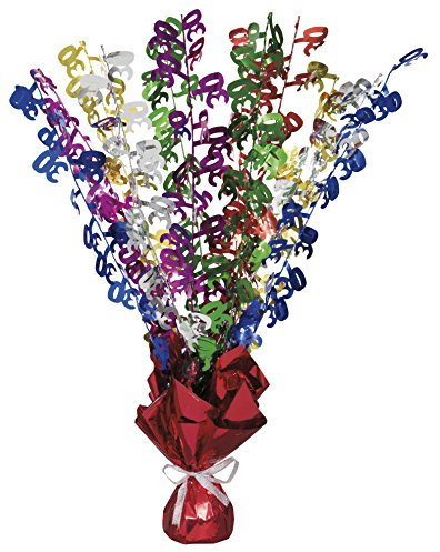 Unique Party 21411 - Centre de table lesté pour ballon 30ème anniversaire Multicolore